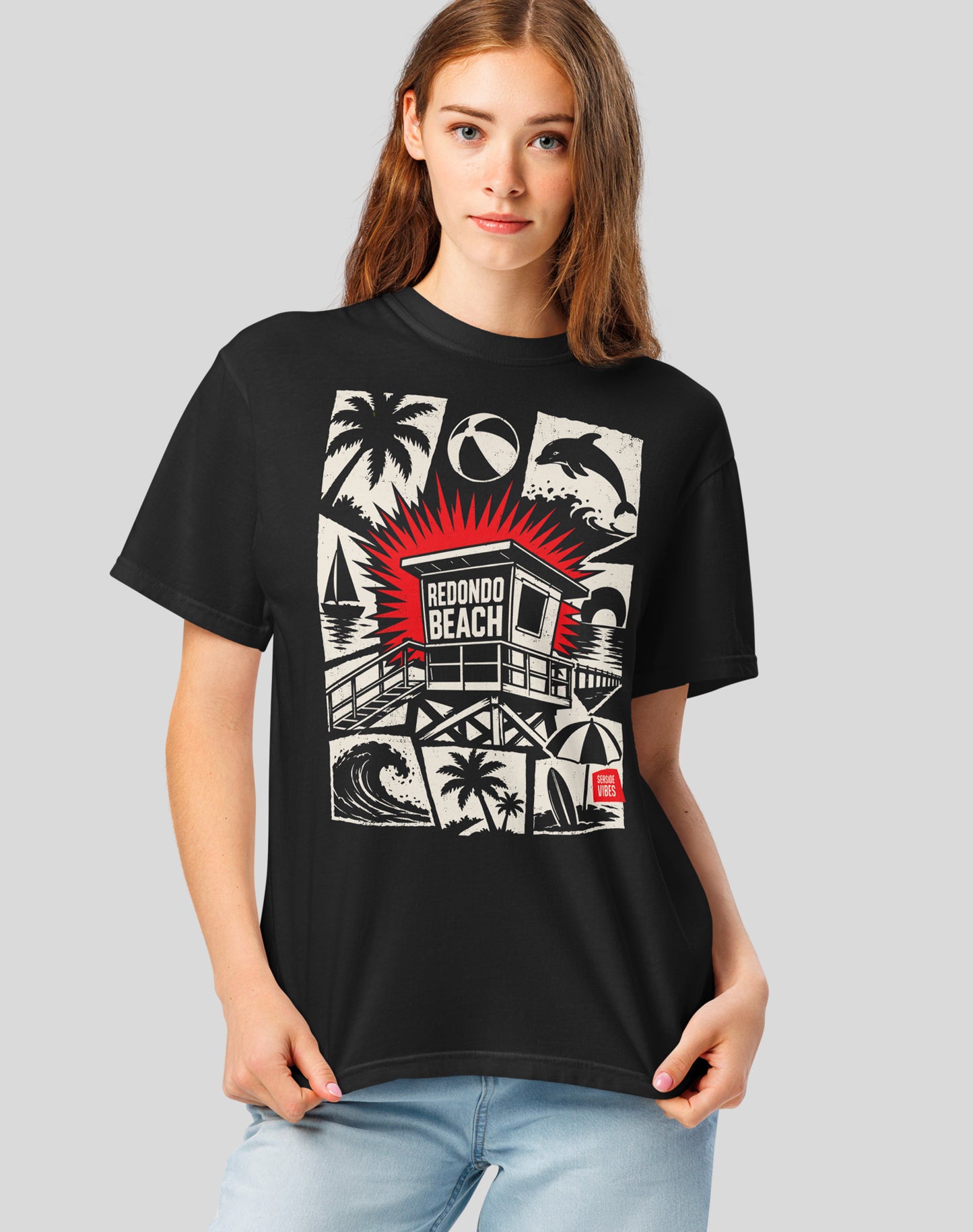 Unisex: Redondo Beach Punk Rocks Tee - 100% Cotton | Black