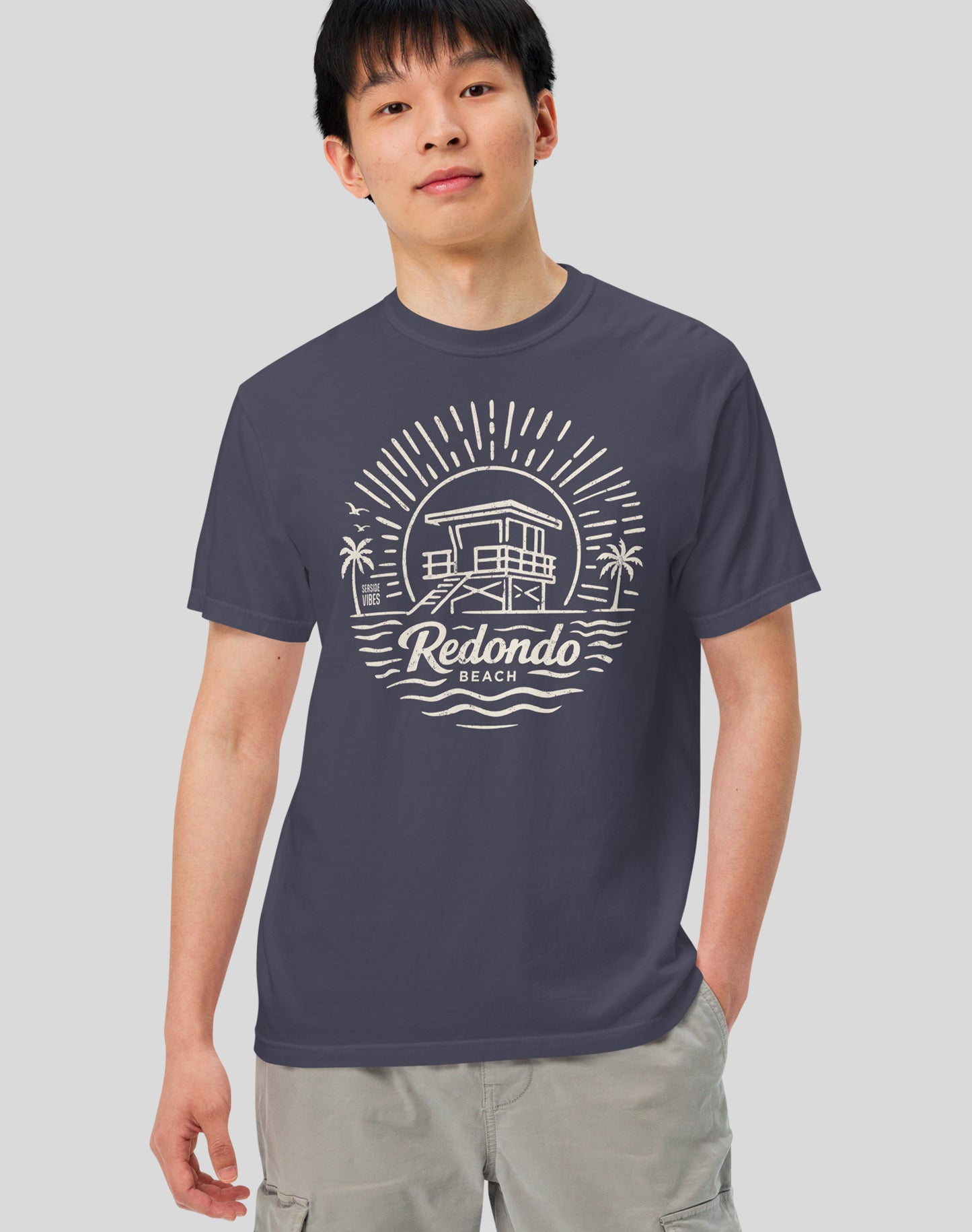 Redondo Beach Sunrise Session Tee - Premium 100% Cotton | Navy