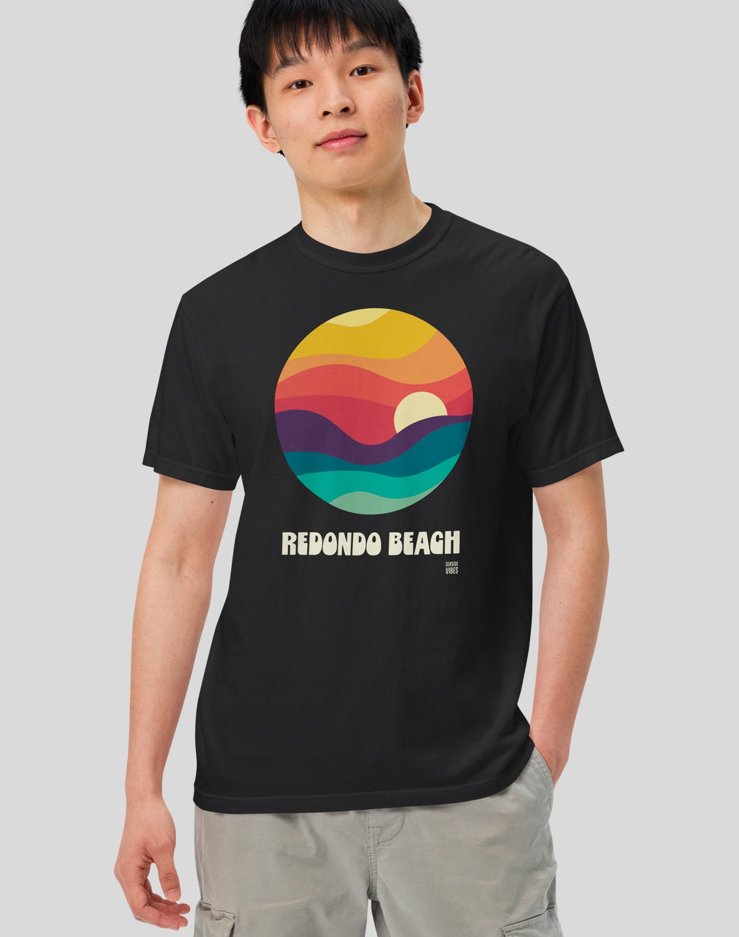 Unisex: Redondo Beach Waves Tee - 100% Cotton | Black