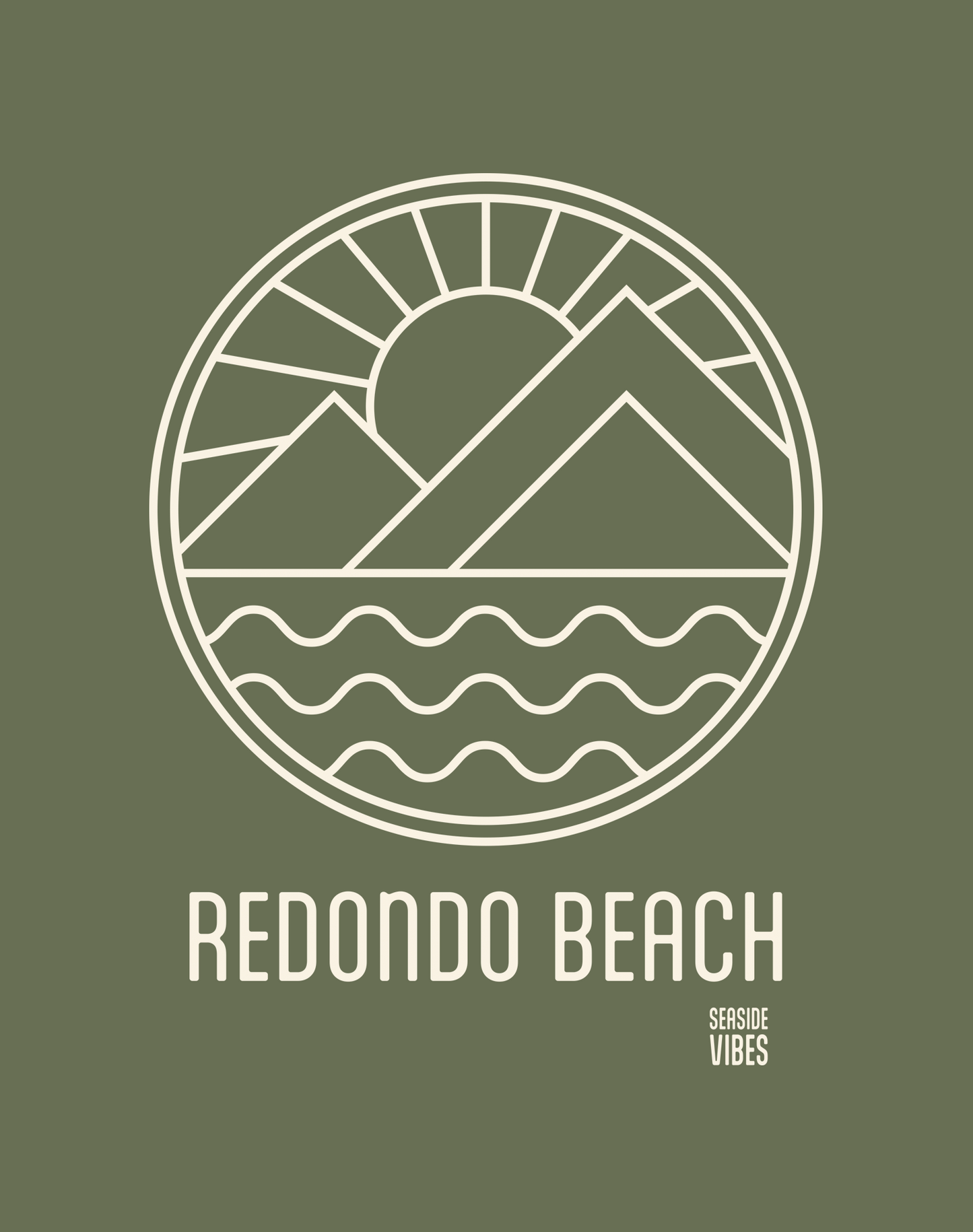 Redondo Beach Daybreak Tee - Unisex | Military Green