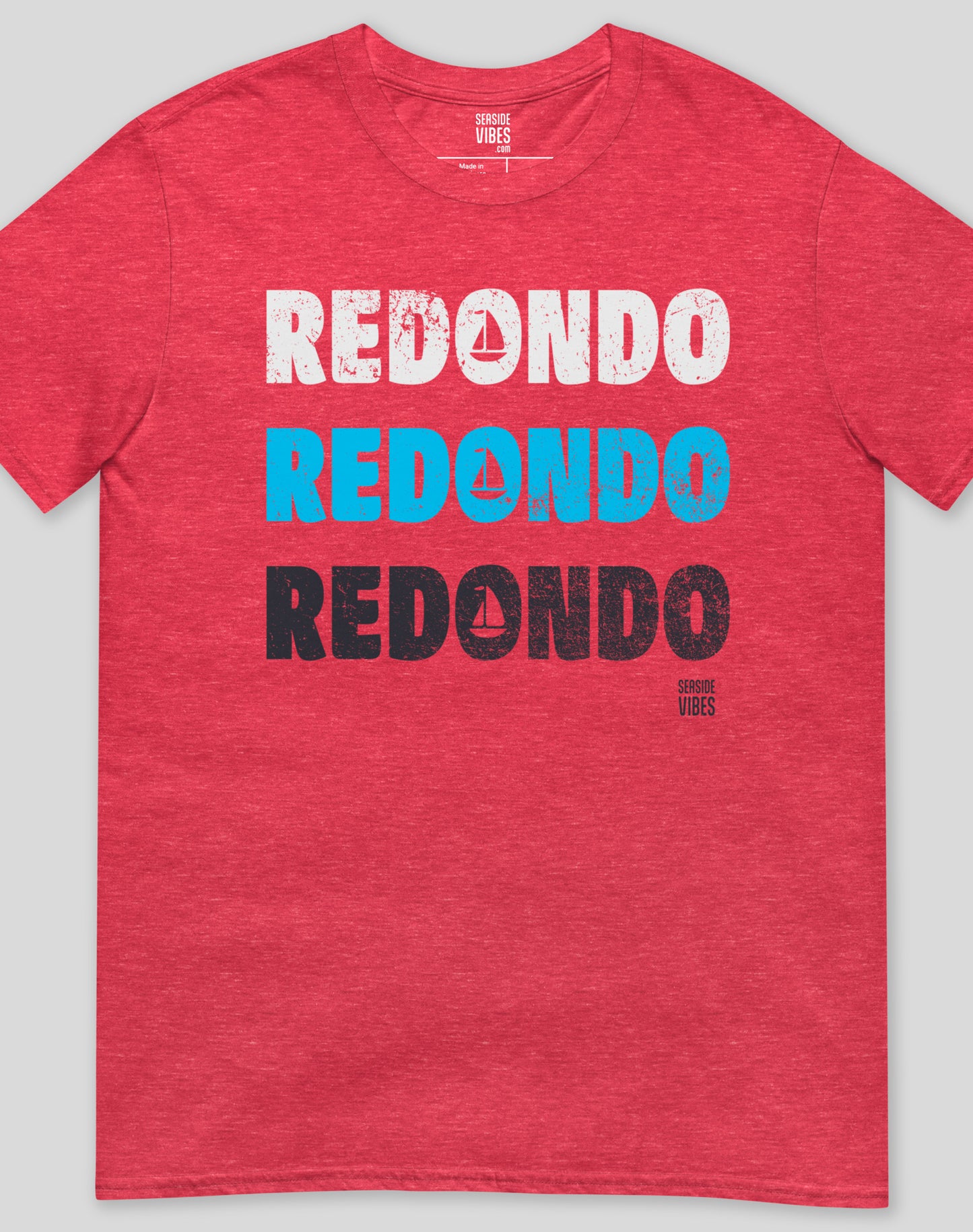 Redondo Beach Remix Tee - Unisex | Heather Red