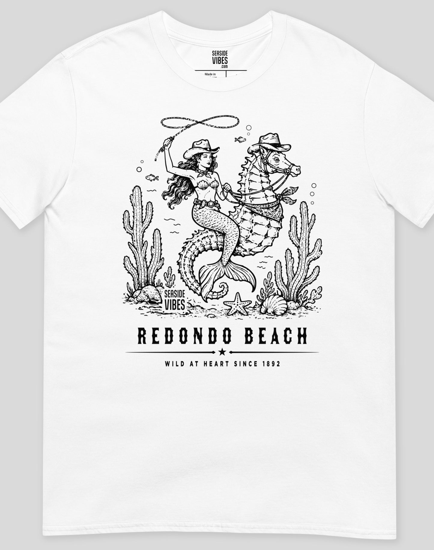Redondo Beach Wild at Heart Since 1892 Tee - Unisex | White