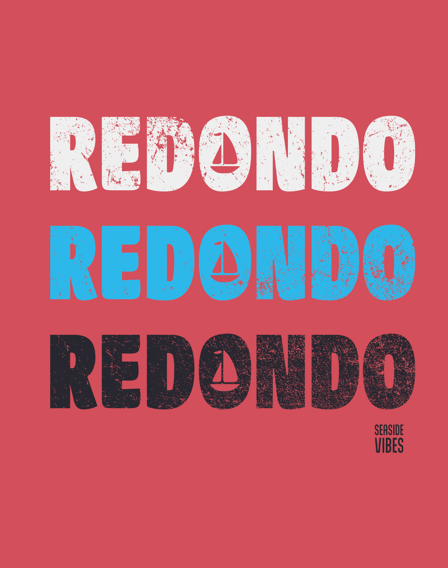 Redondo Beach Remix Tee - Unisex | Heather Red