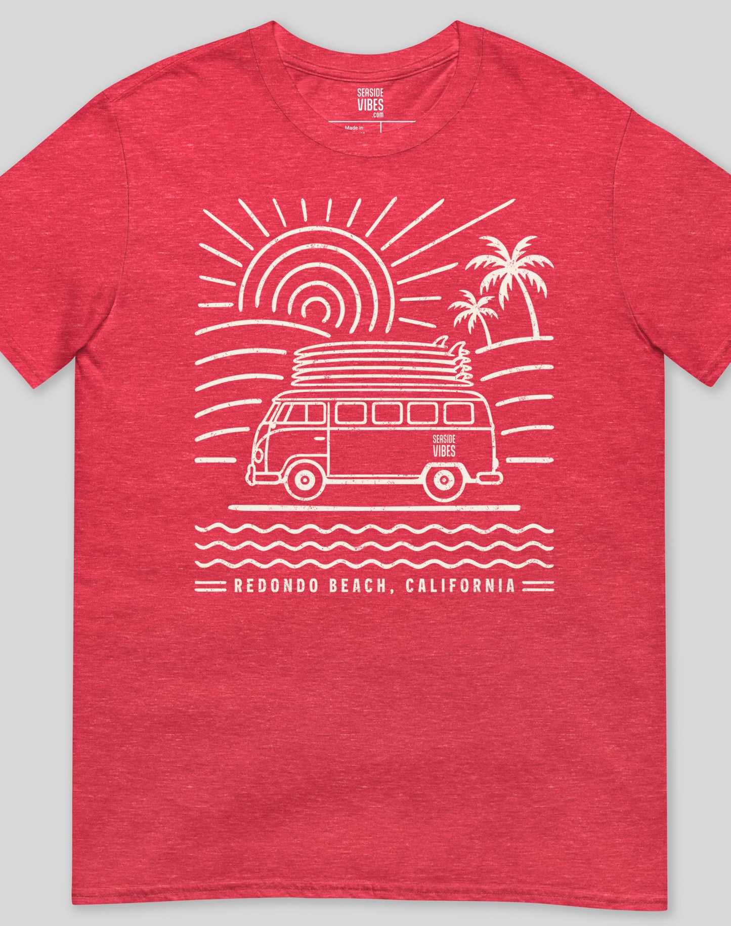Redondo Beach Endless Summer Tee - Unisex | Heather Red