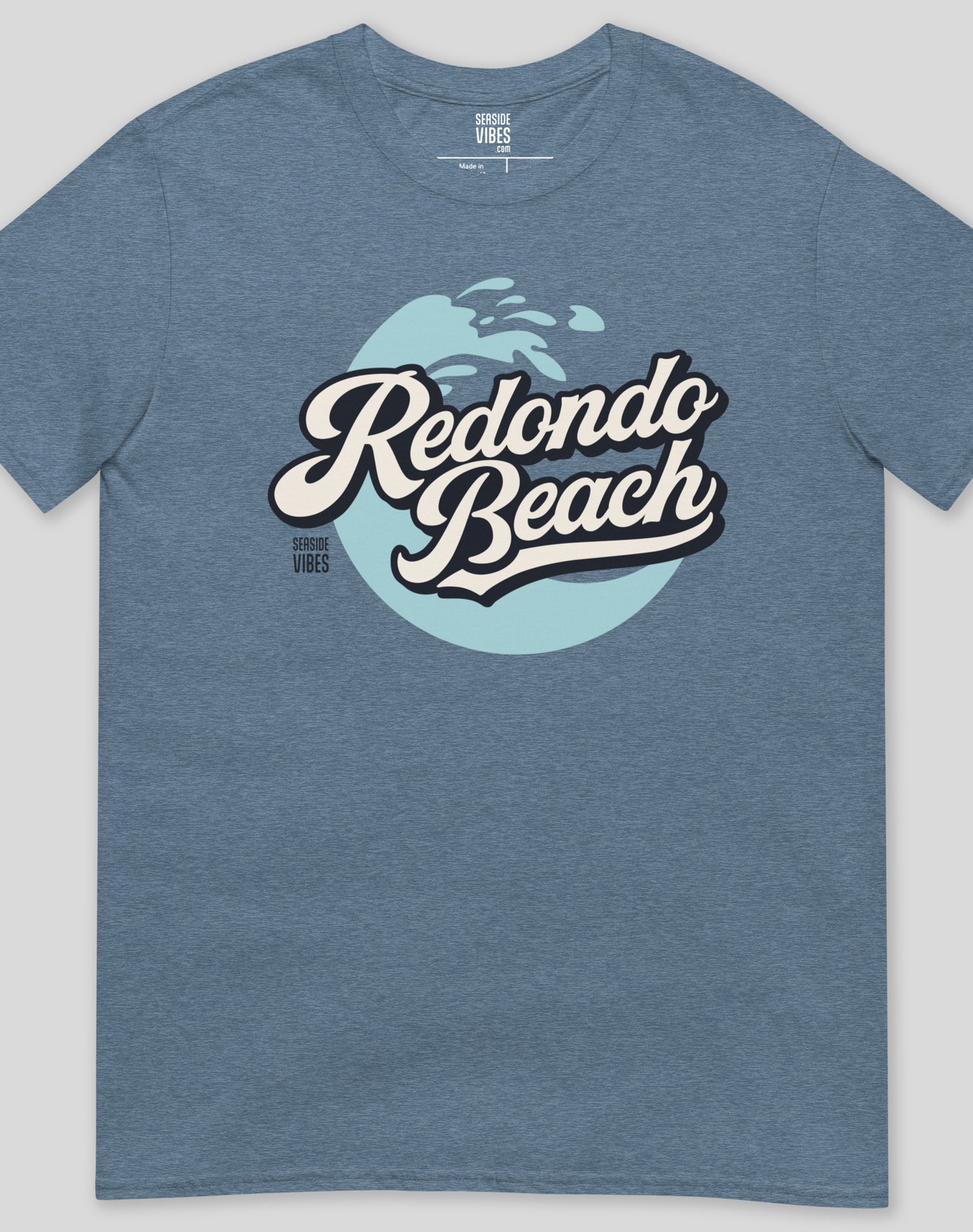 Redondo Beach Retro Wave Tee - Unisex | Heather Indigo
