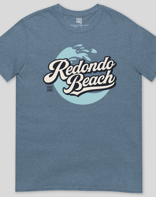 Redondo Beach Retro Wave Tee - Unisex | Heather Indigo