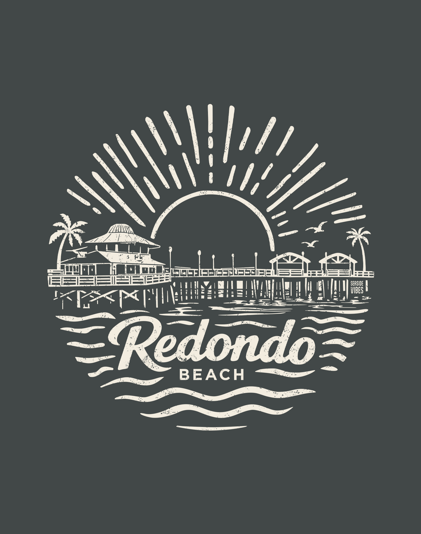 Redondo Beach Pier Sunset Tee - Unisex | Dark Heather