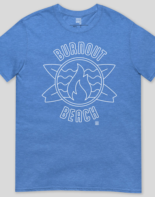 Burnout Beach Tee - Unisex | Heather Royal