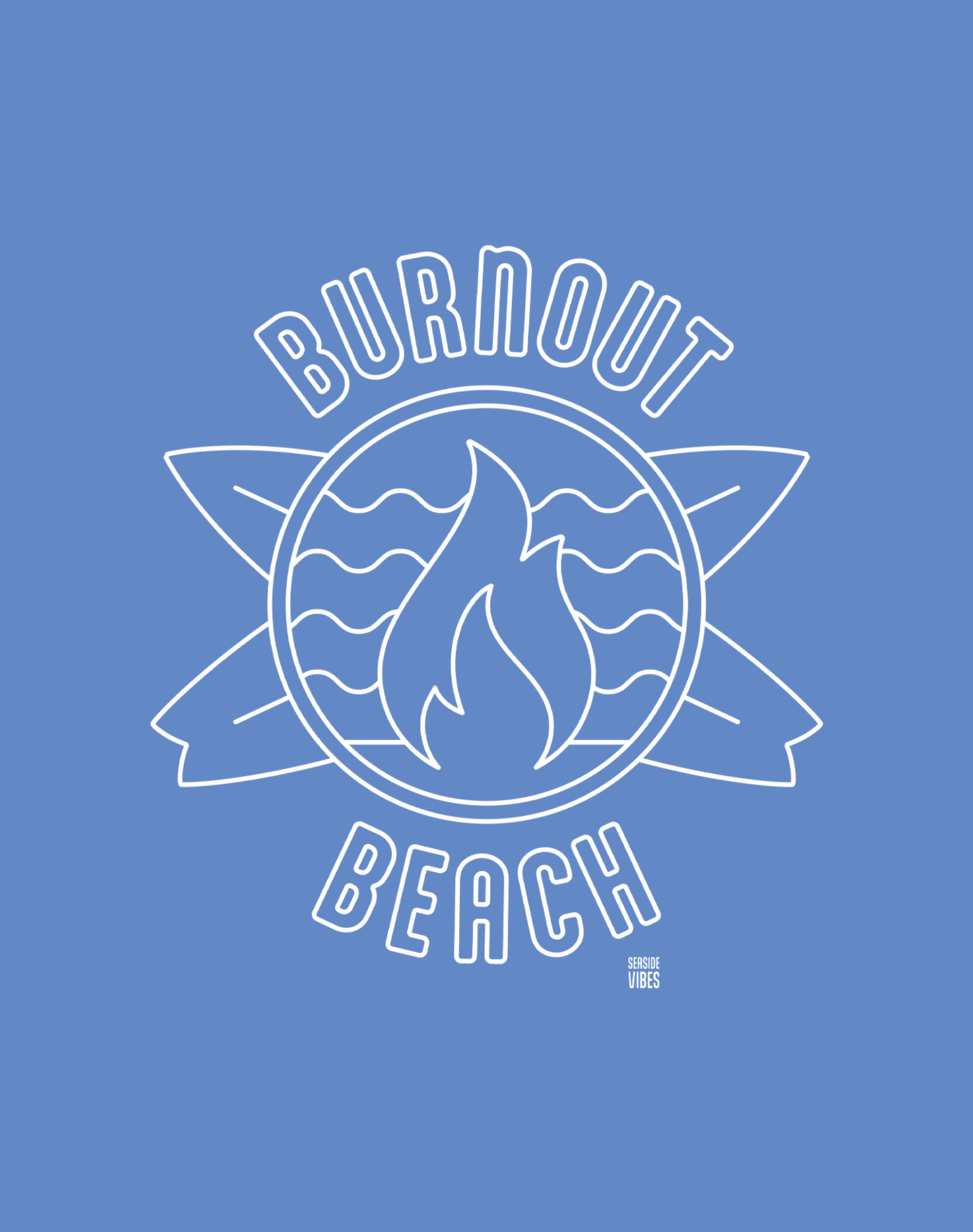 Burnout Beach Tee - Unisex | Heather Royal