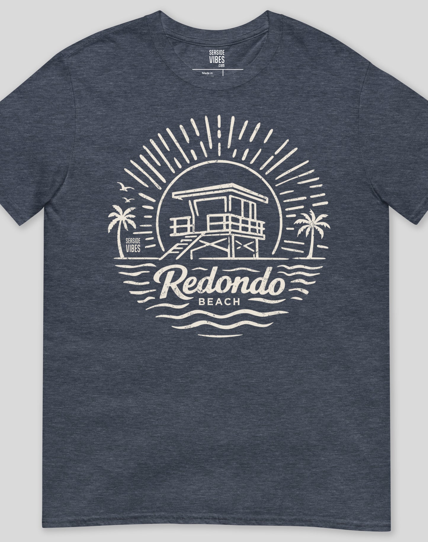 Redondo Beach Sunrise Session Tee - Unisex | Heather Navy