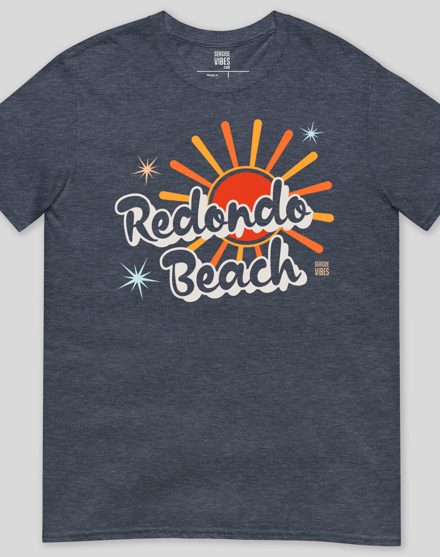 Redondo Beach Rays Tee - Unisex | Heather Navy