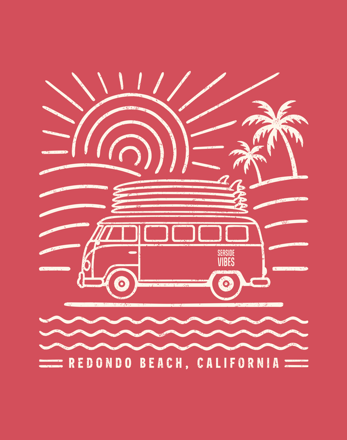 Redondo Beach Endless Summer Tee - Unisex | Heather Red