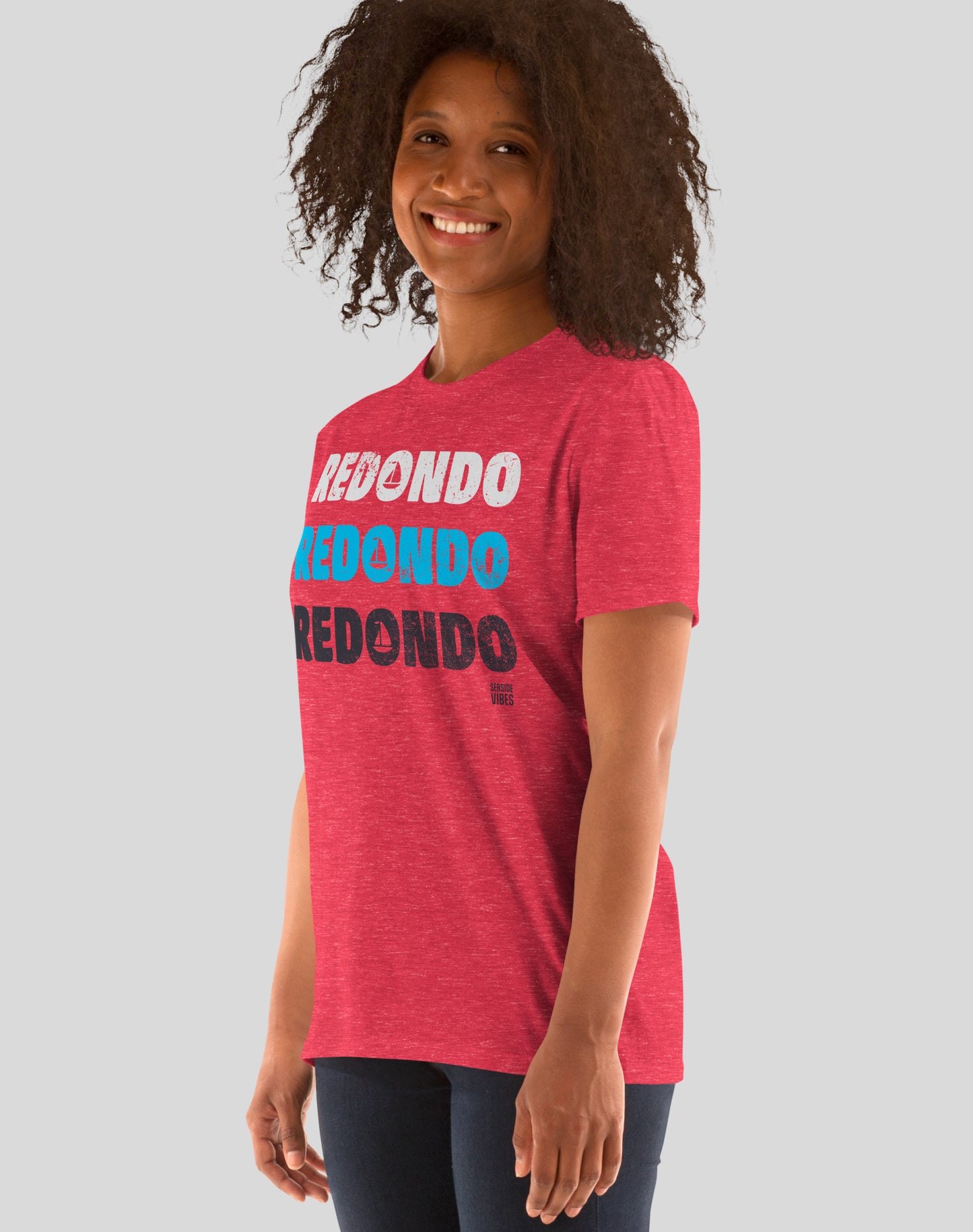 Redondo Beach Remix Tee - Unisex | Heather Red