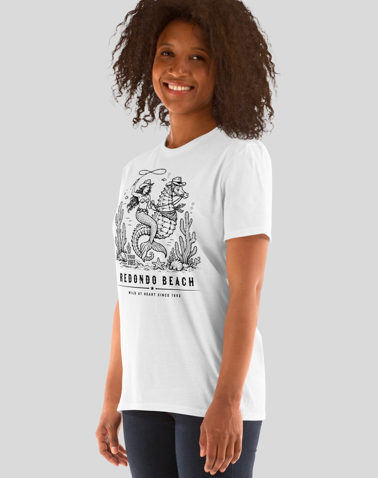 Redondo Beach Wild at Heart Since 1892 Tee - Unisex | White