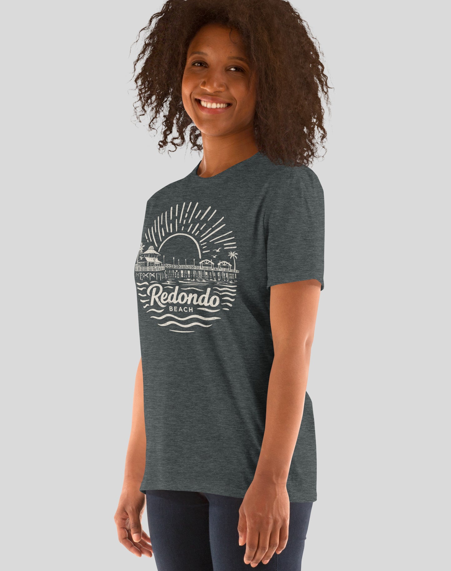 Redondo Beach Pier Sunset Tee - Unisex | Dark Heather