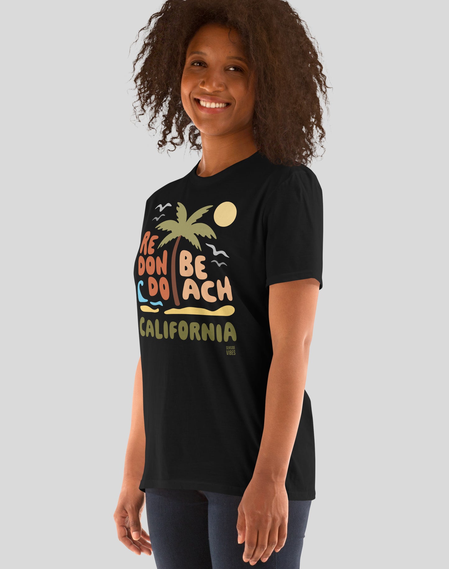Redondo Beach Palm Tree Tee - Unisex | Black