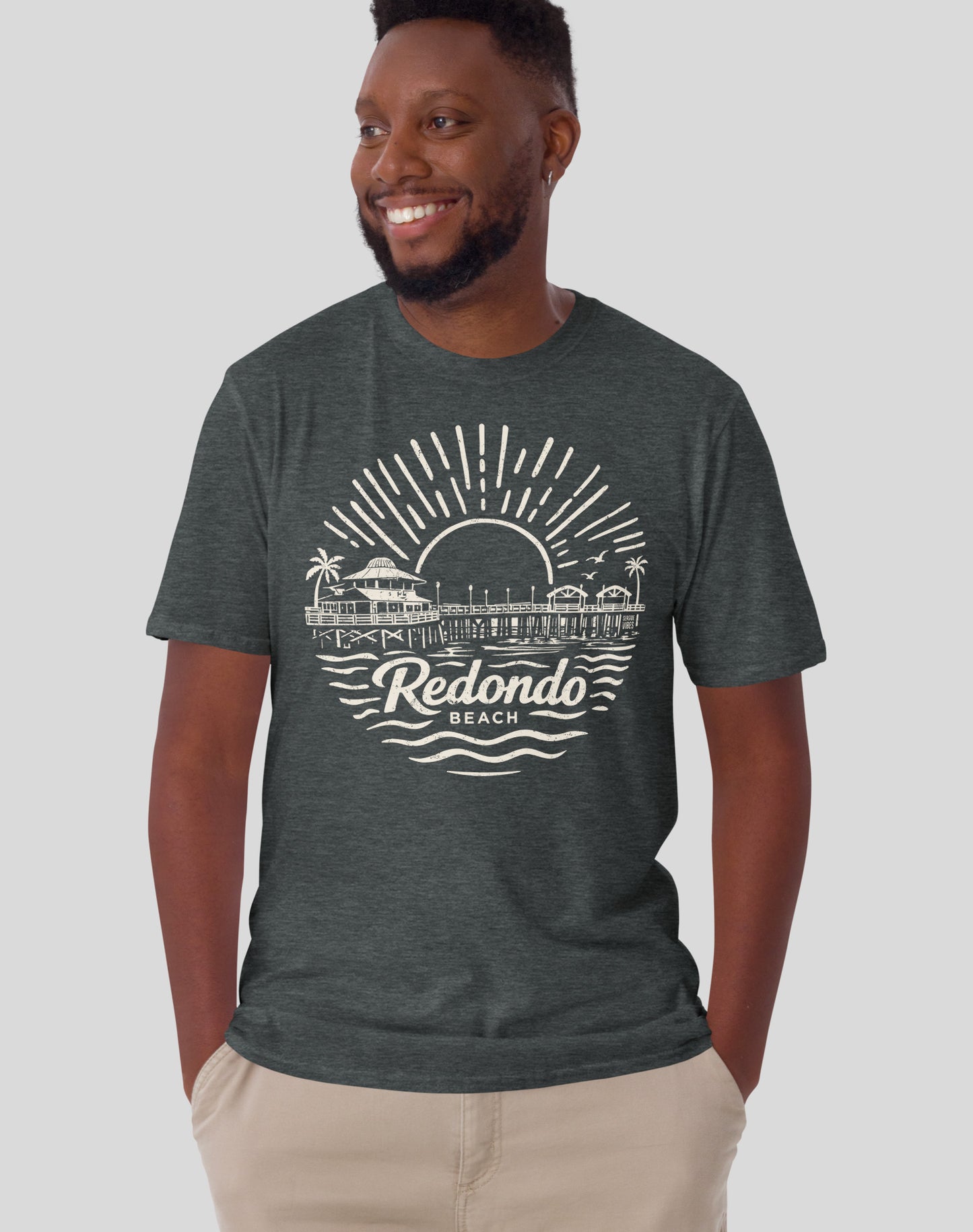 Redondo Beach Pier Sunset Tee - Unisex | Dark Heather