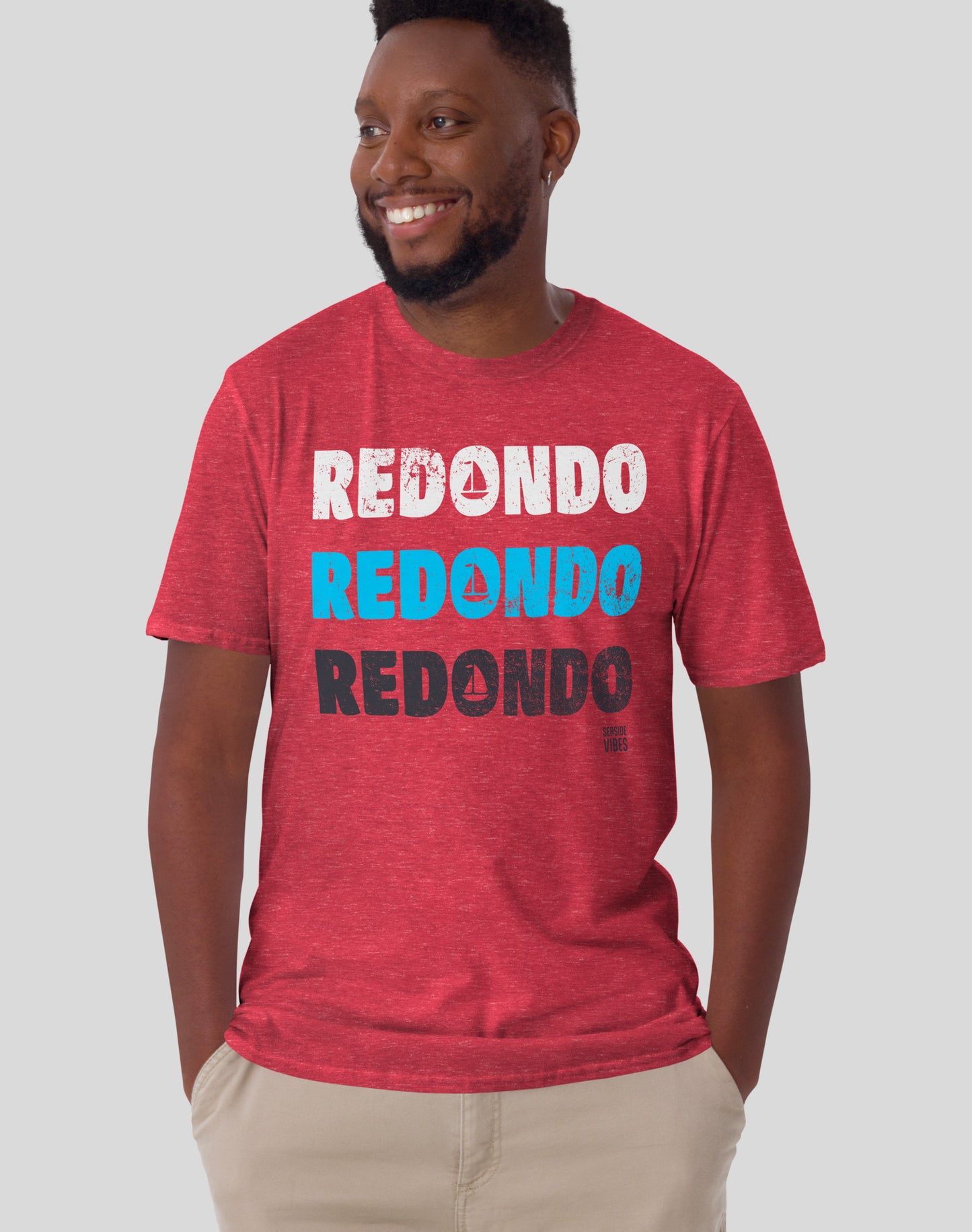 Redondo Beach Remix Tee - Unisex | Heather Red