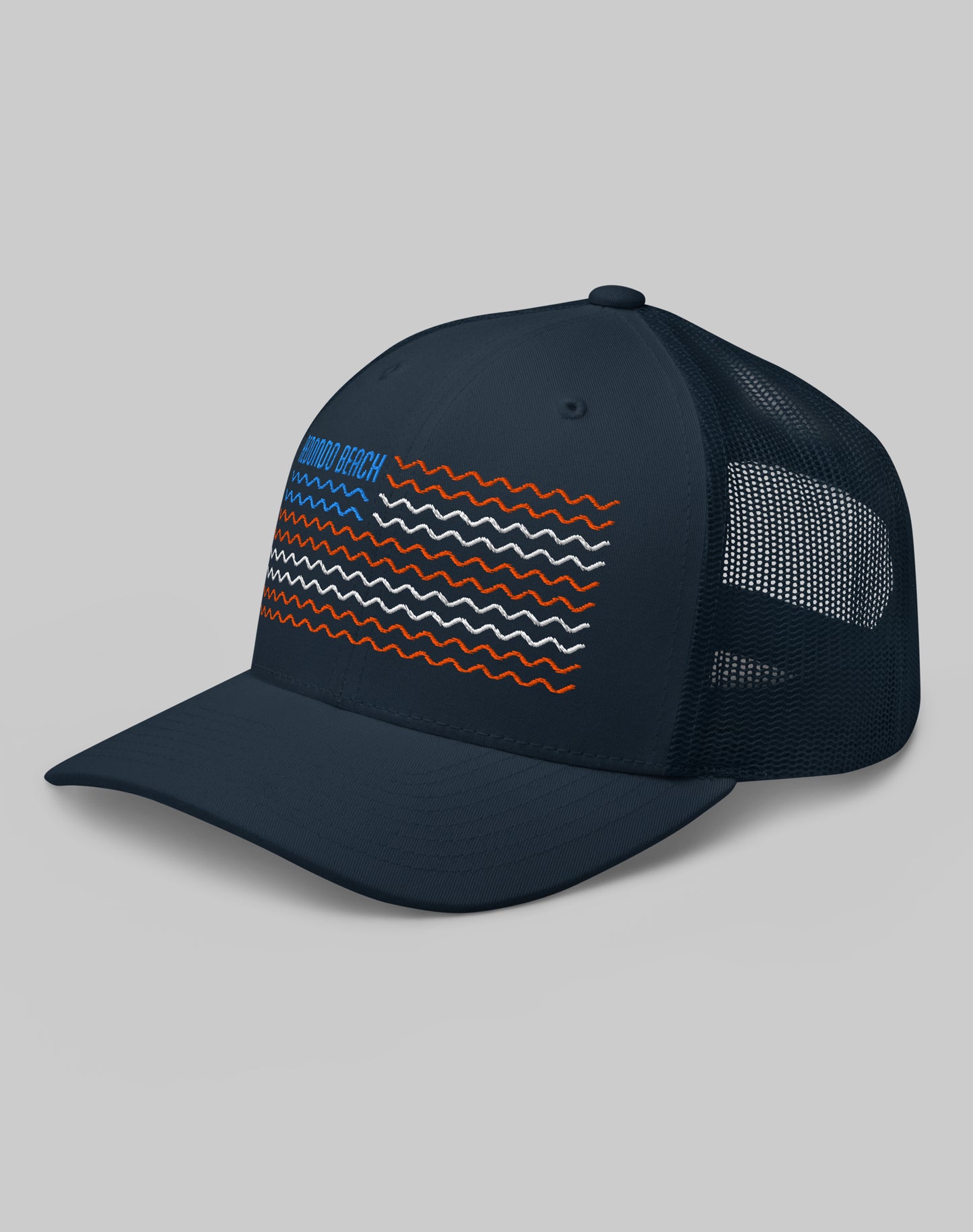 Redondo Beach 4th of July Trucker Hat | Navy/Navy