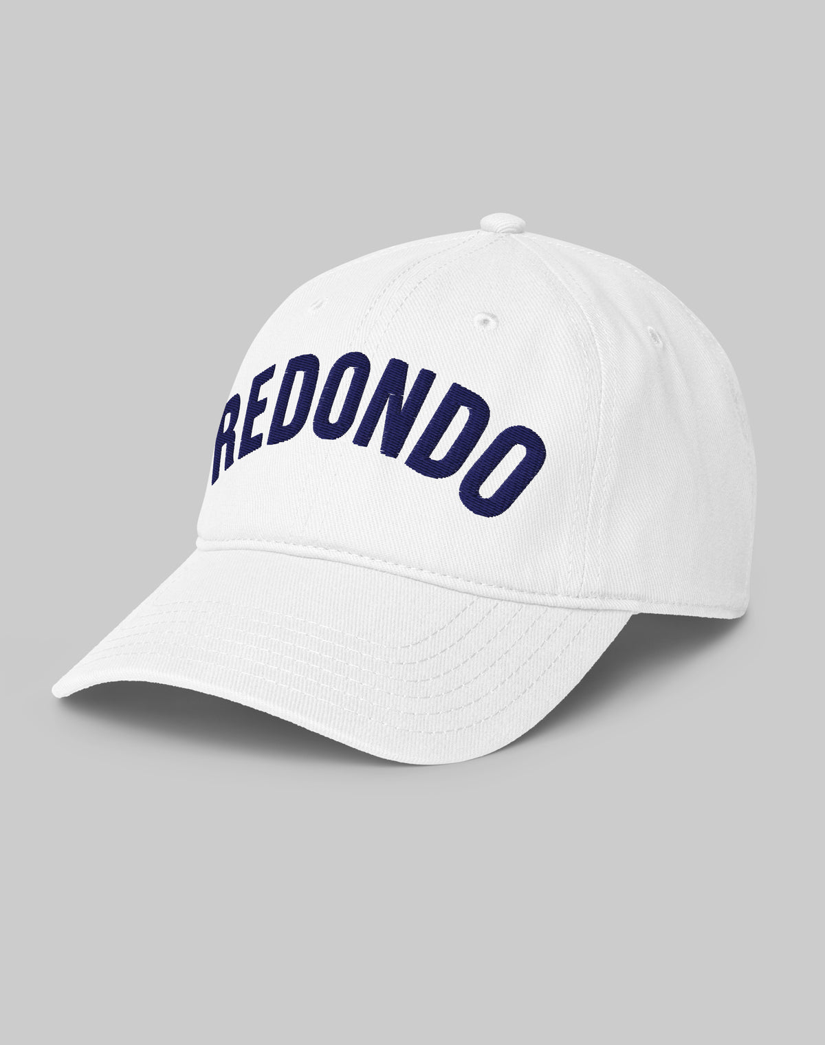 Vintage Redondo Beach Low Profile Dad Hat | White