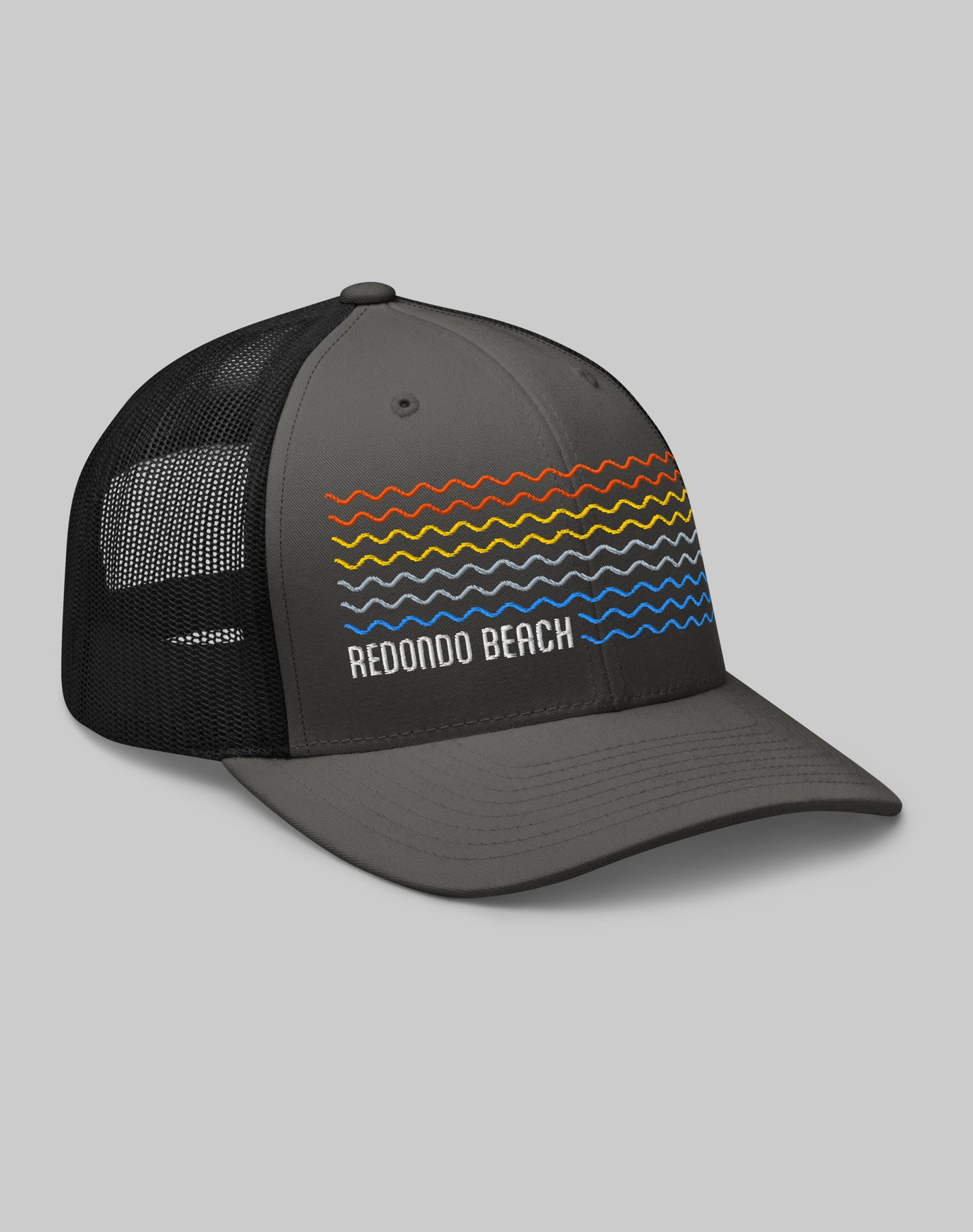Redondo Beach Waves Trucker Hat | Charcoal/Black