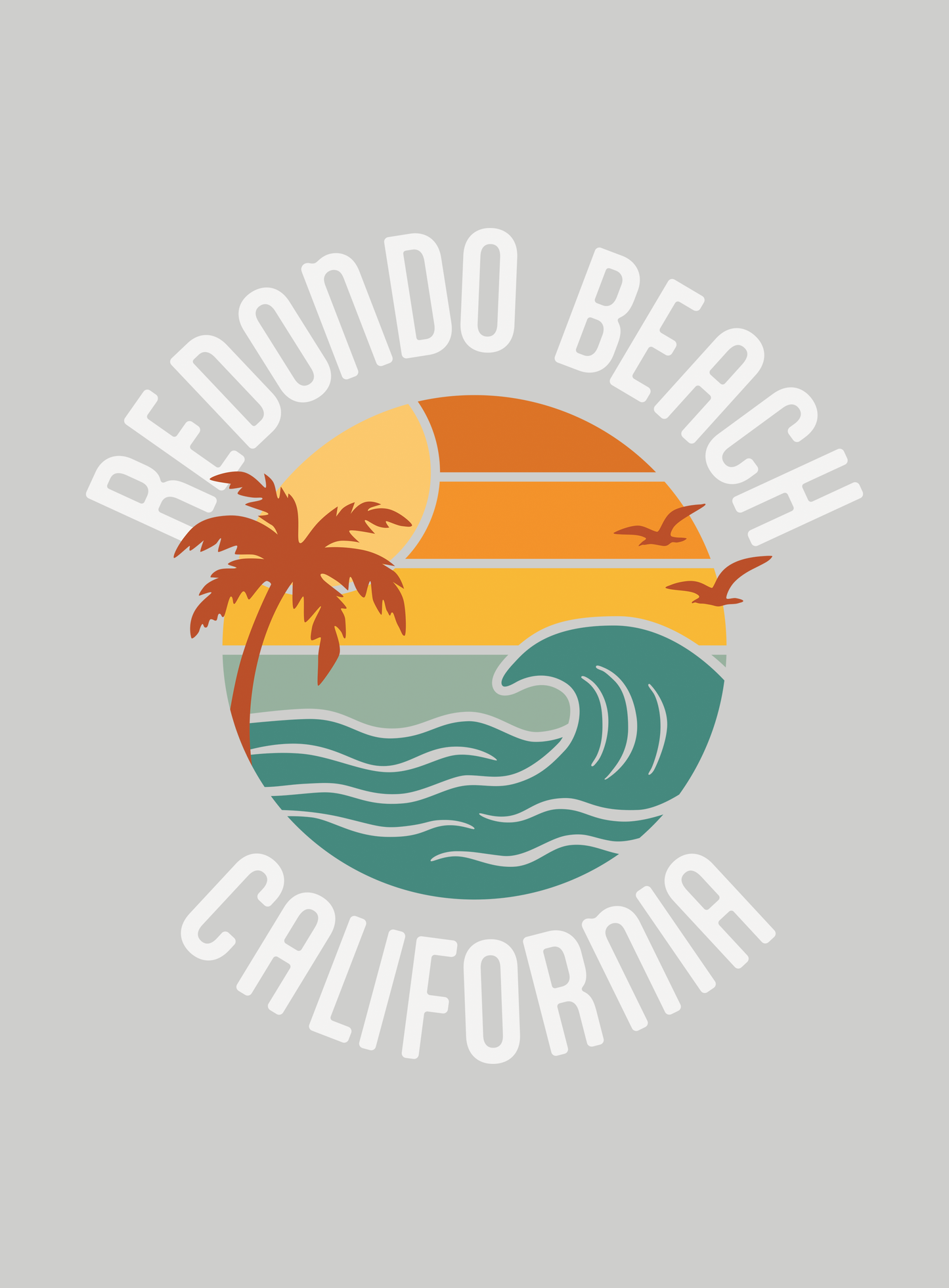 Unisex: Redondo Beach Retro Waves Tee - Athletic Heather
