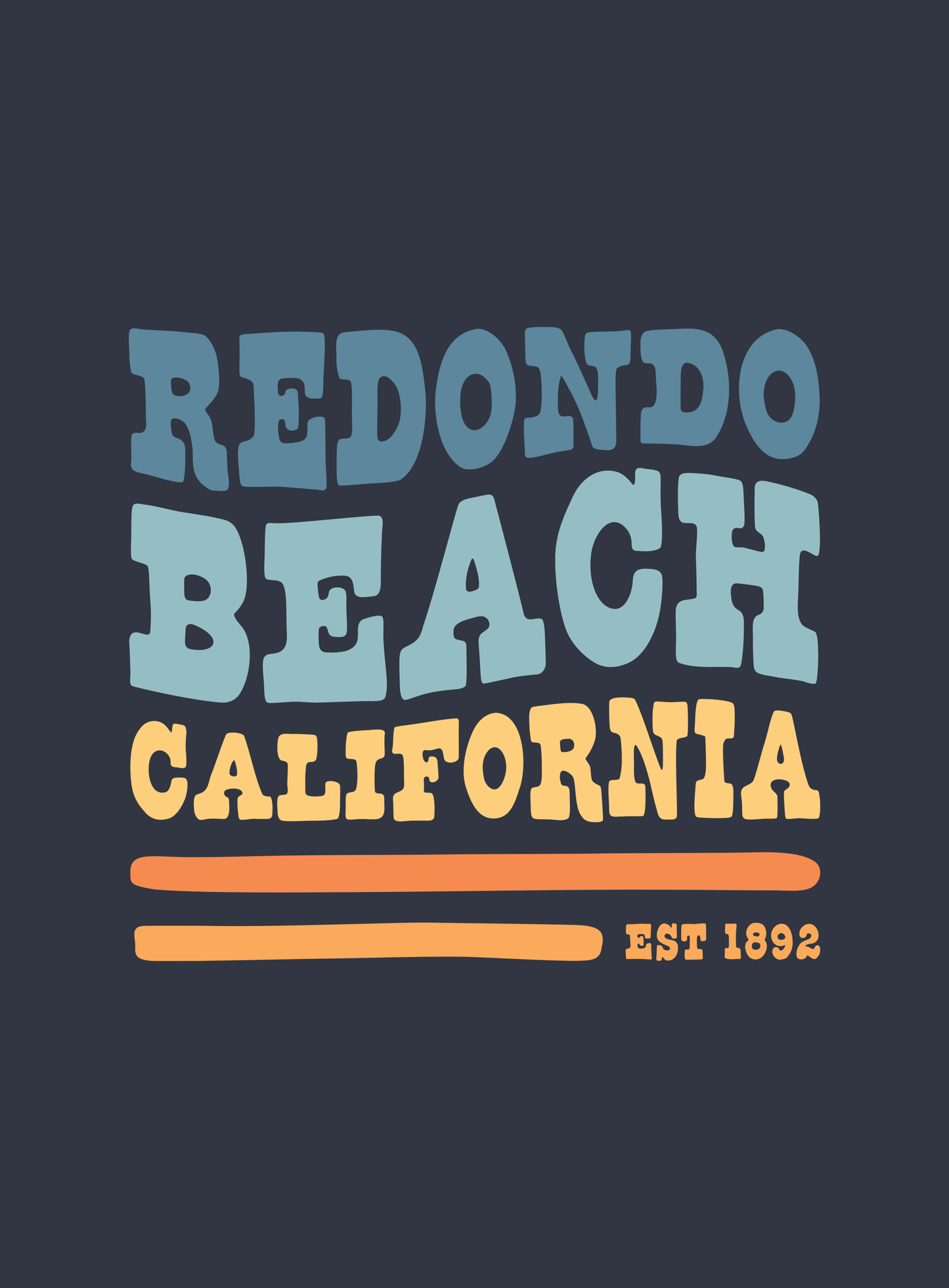 Unisex: Redondo Beach Vibes Tee - Heather Navy