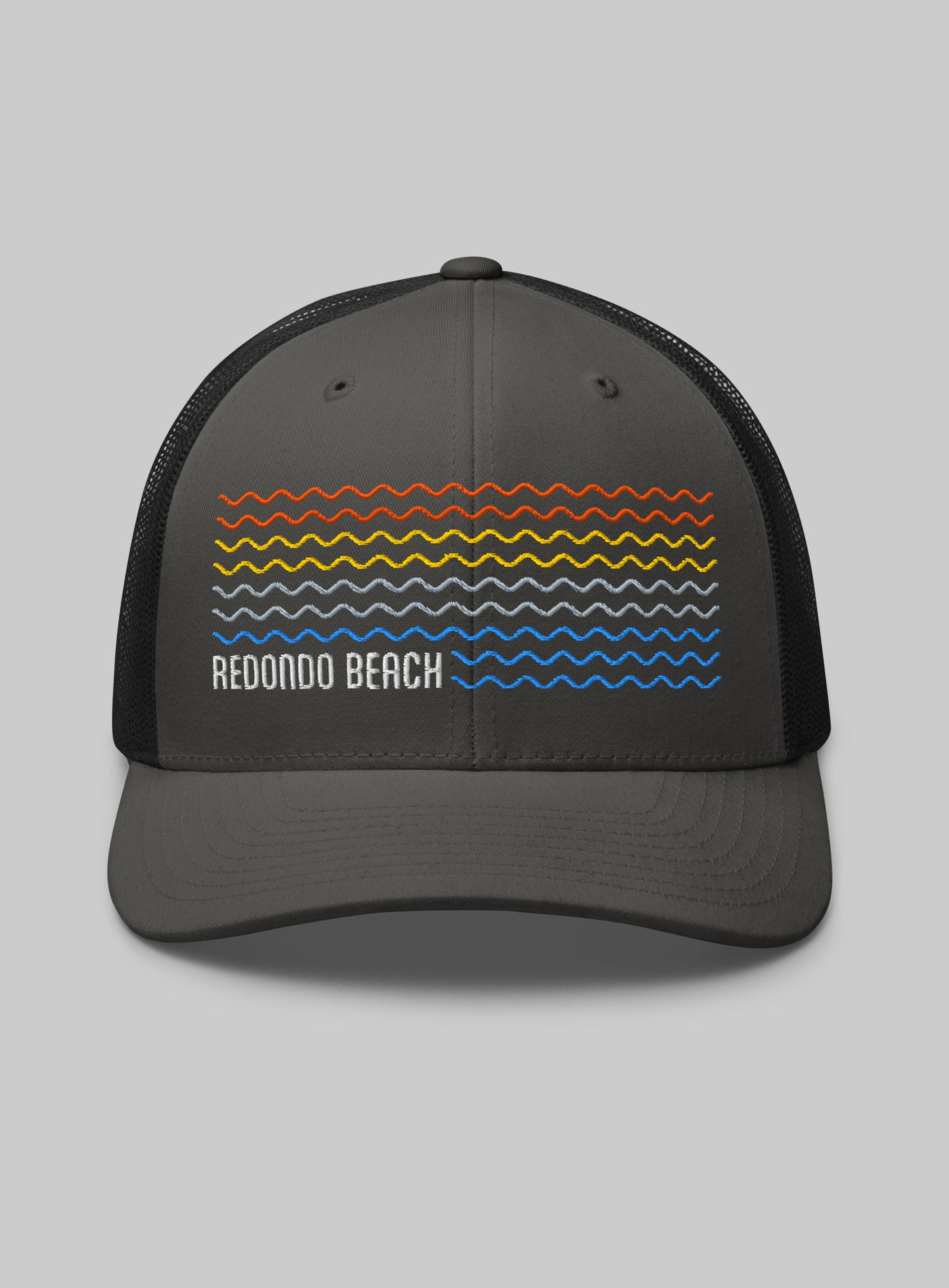 Redondo Beach Waves Trucker Hat - Charcoal/Black