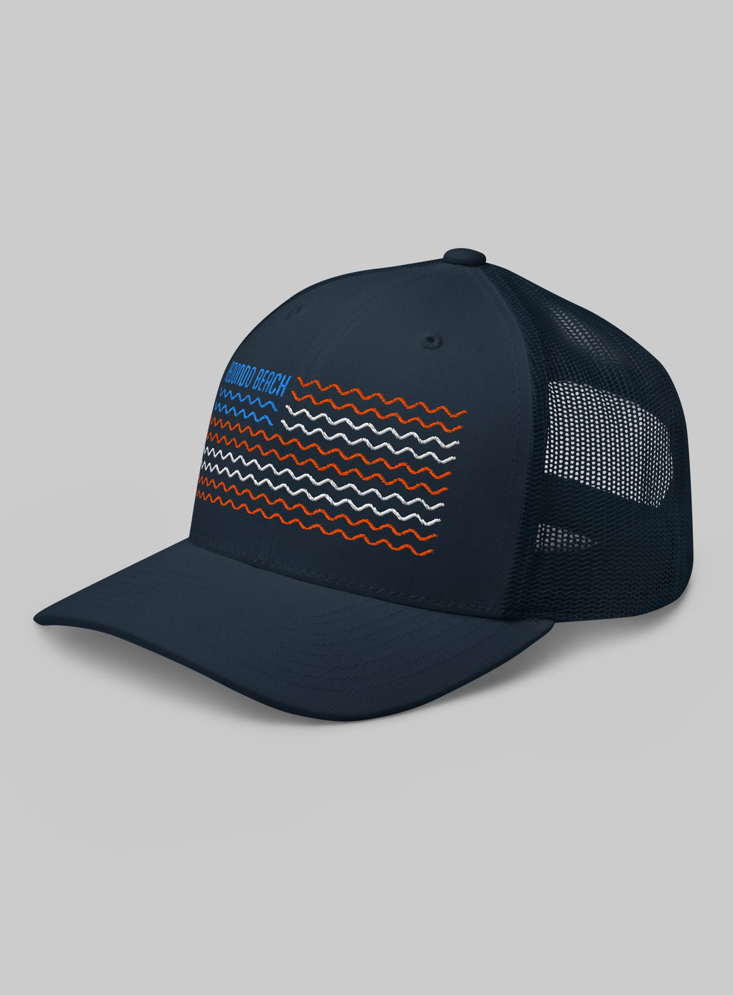 Redondo Beach 4th of July Trucker Hat - Navy/Navy