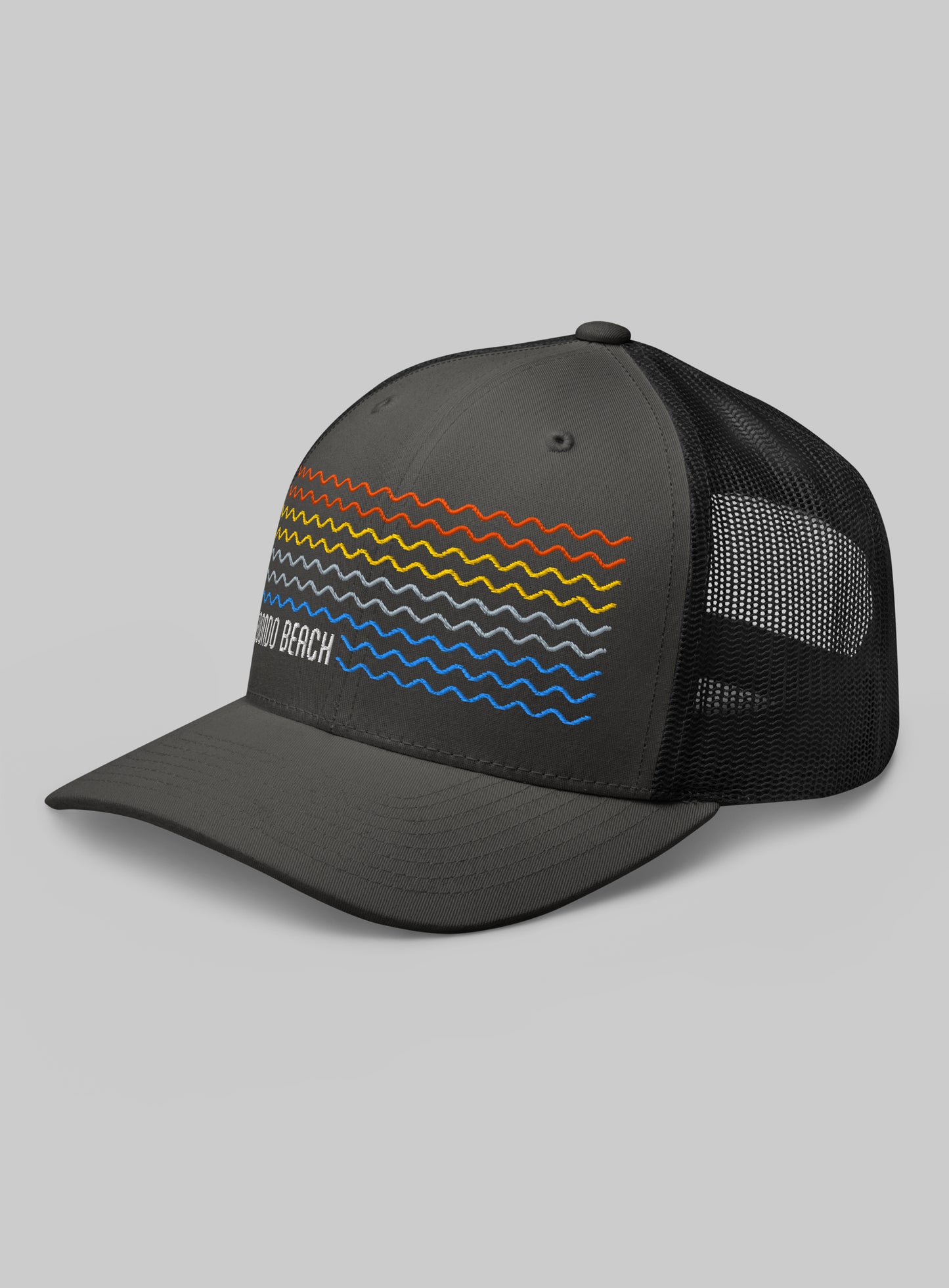 Redondo Beach Waves Trucker Hat - Charcoal/Black
