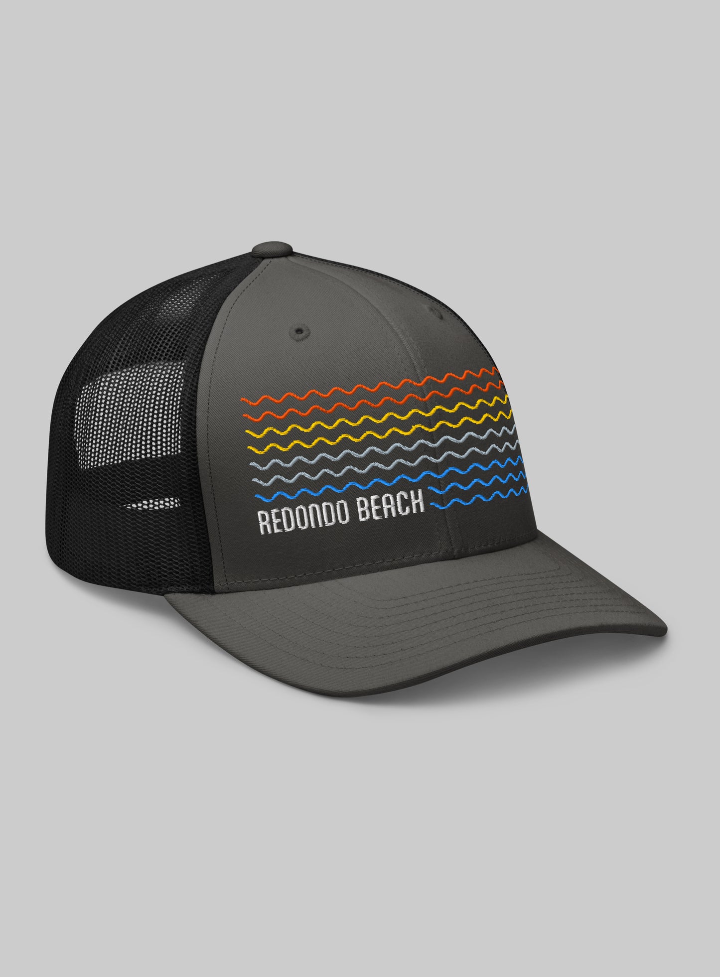 Redondo Beach Waves Trucker Hat - Charcoal/Black