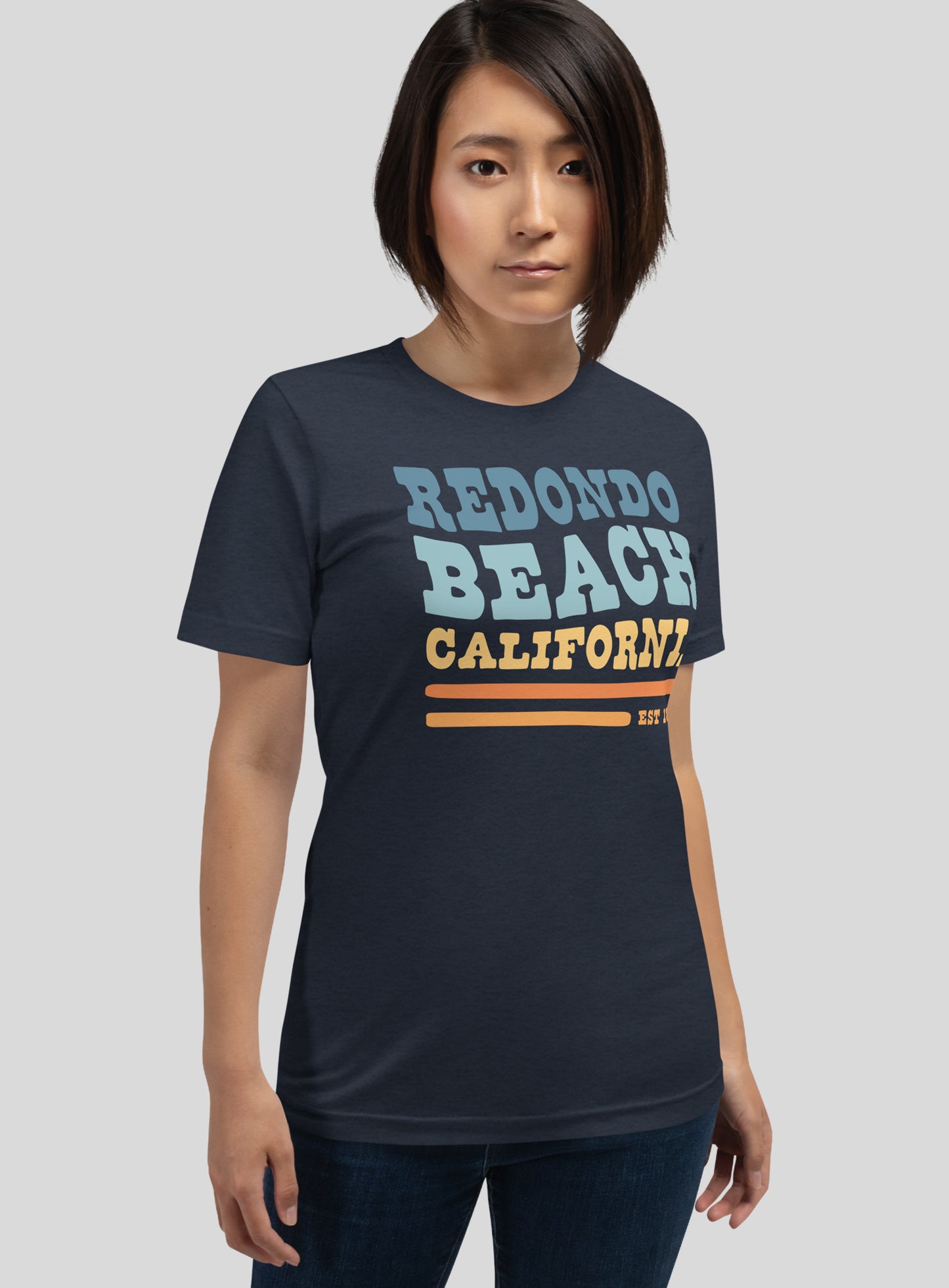 Unisex: Redondo Beach Vibes Tee - Heather Navy