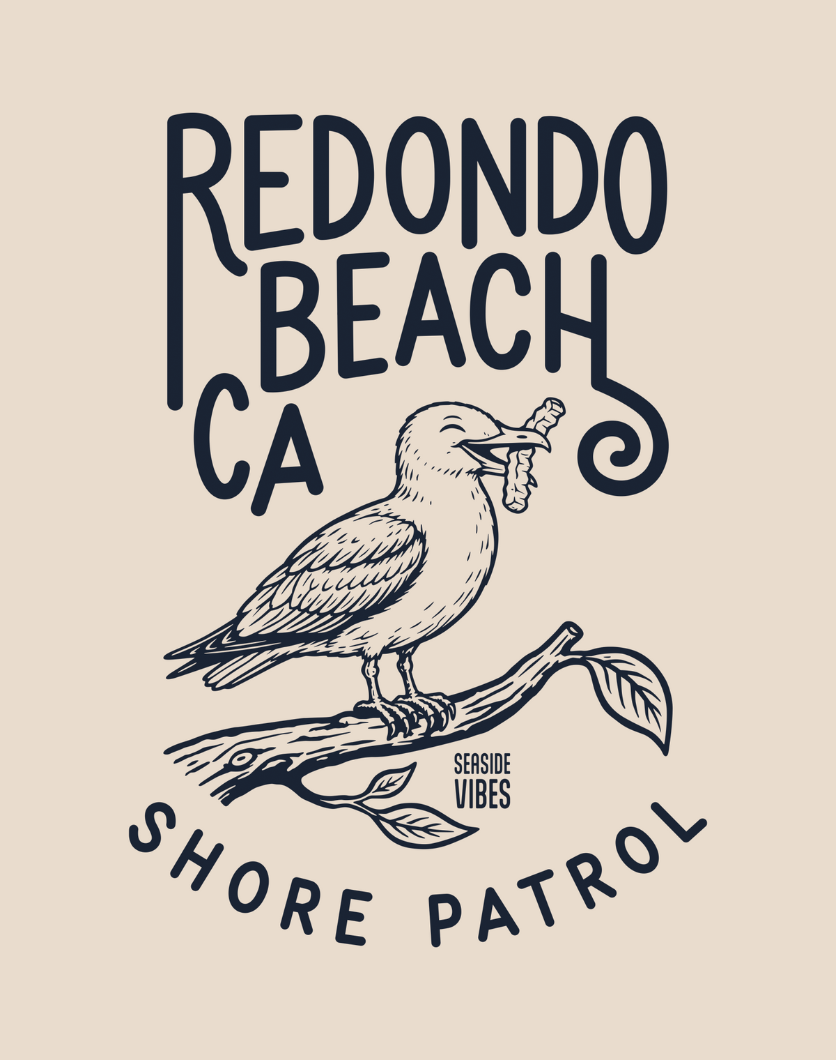 Redondo Beach Shore Patrol Seagull Tee - Cotton Blend | Sand