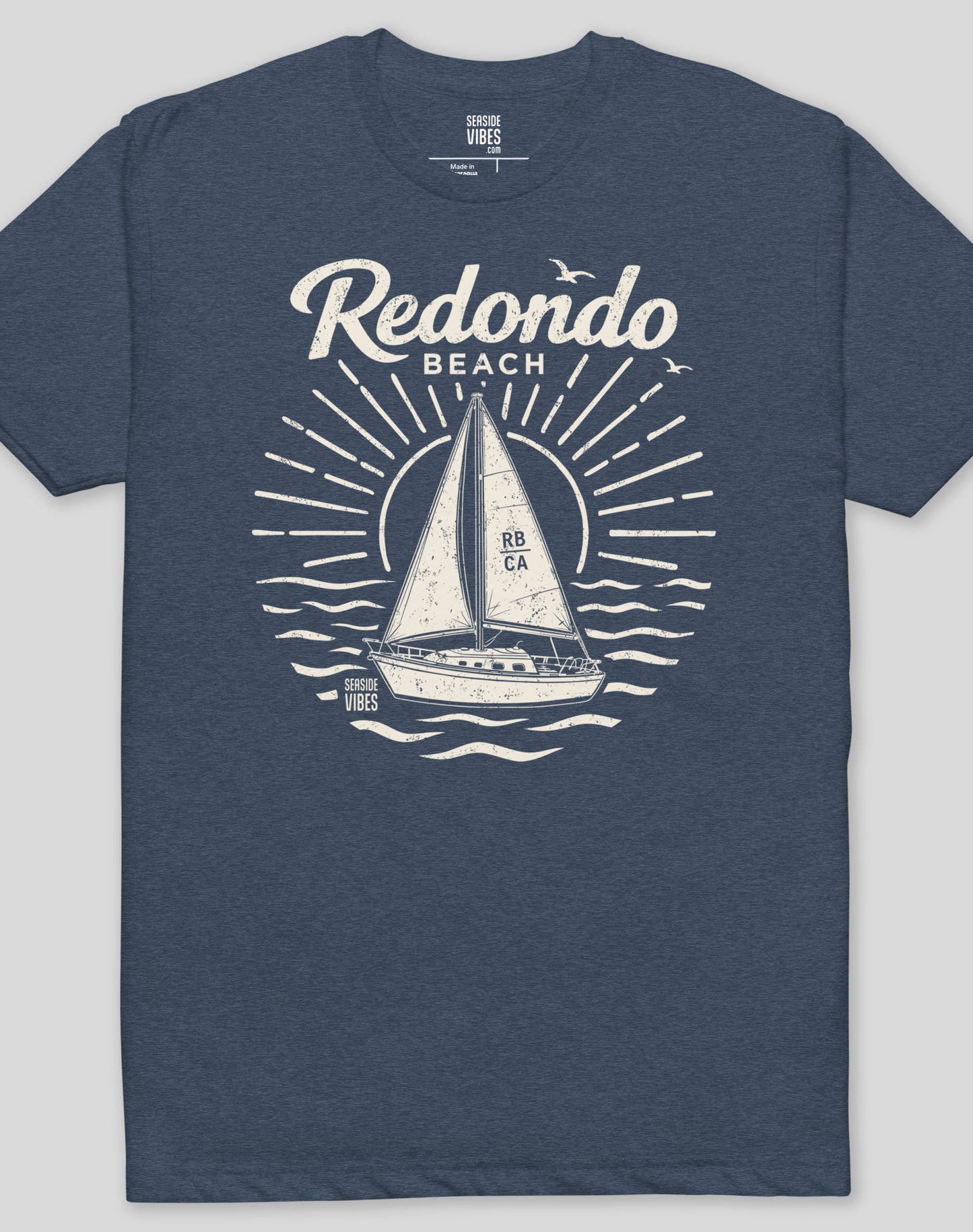 King Harbor Sailboat Tee - Cotton Blend | Midnight Navy