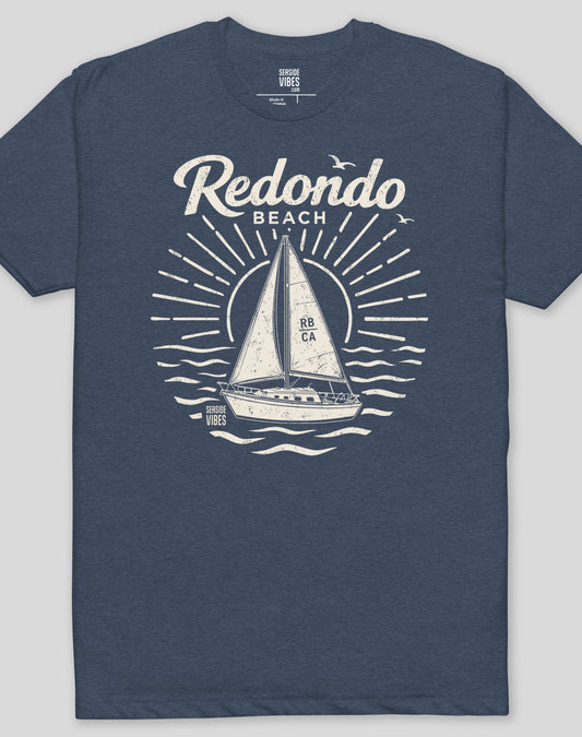 King Harbor Sailboat Tee - Cotton Blend | Midnight Navy