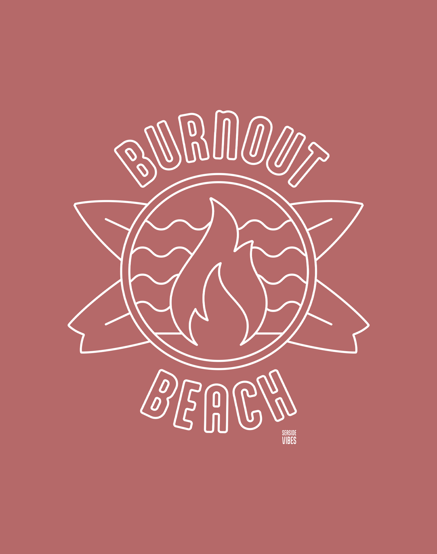 Burnout Beach Tee - Cotton Blend | Heather Mauve
