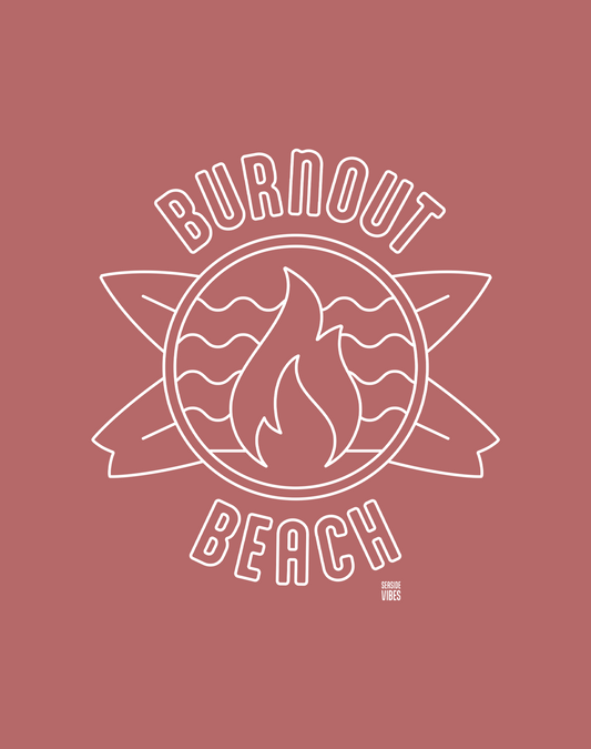 Burnout Beach Tee - Cotton Blend | Heather Mauve