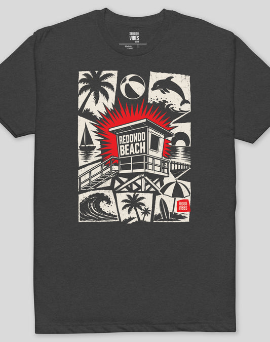 Redondo Beach Punk Rocks Tee - Cotton Blend | Charcoal