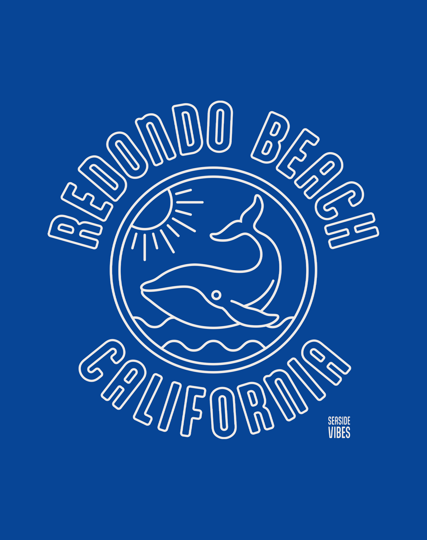 Redondo Beach Whale of a Tee - Cotton Blend | Royal