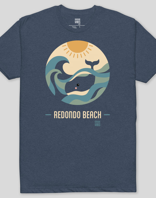 Redondo Beach Whale Sunset Tee - Cotton Blend | Midnight Navy