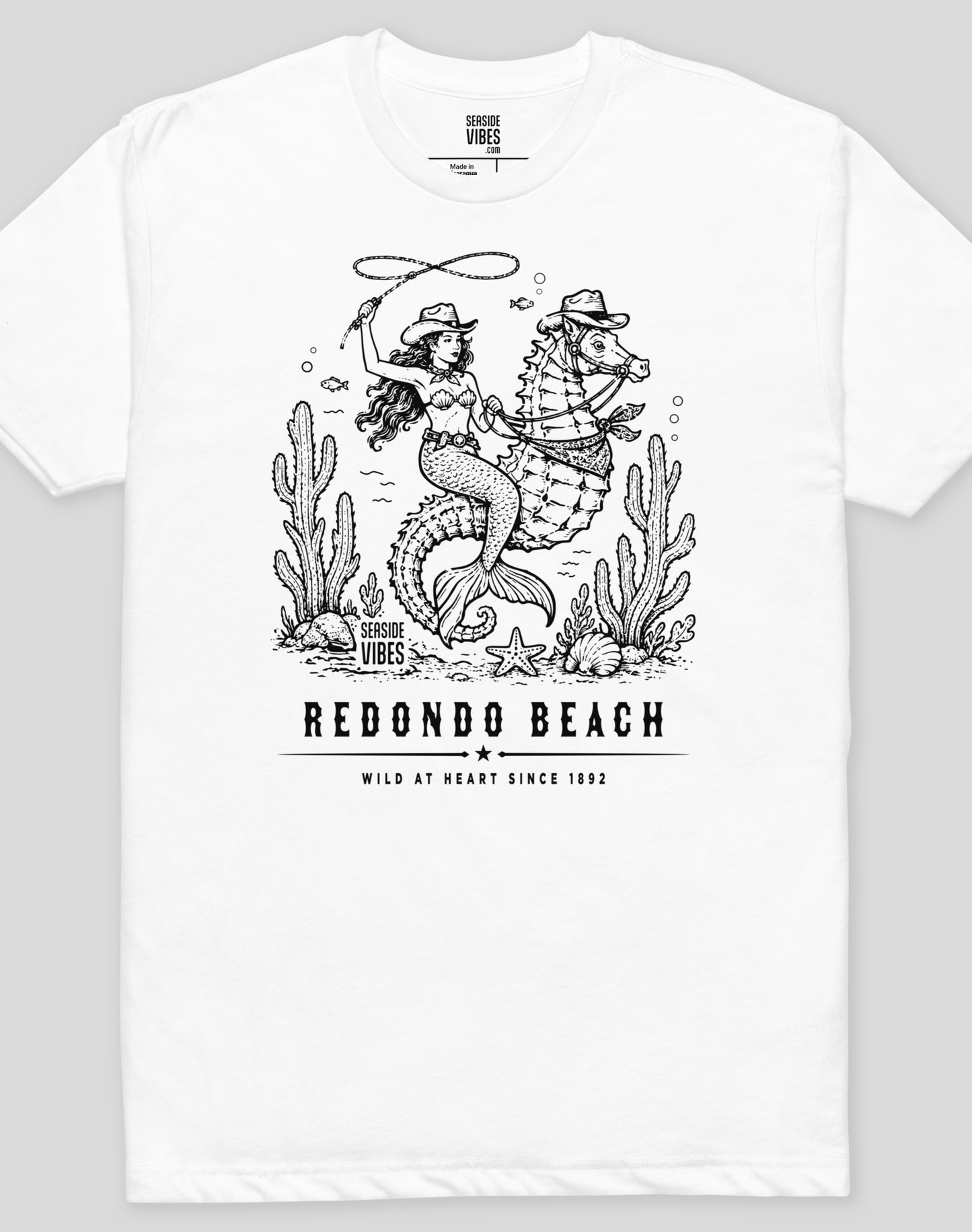 Redondo Beach Wild at Heart Since 1892 Tee - Cotton Blend | White