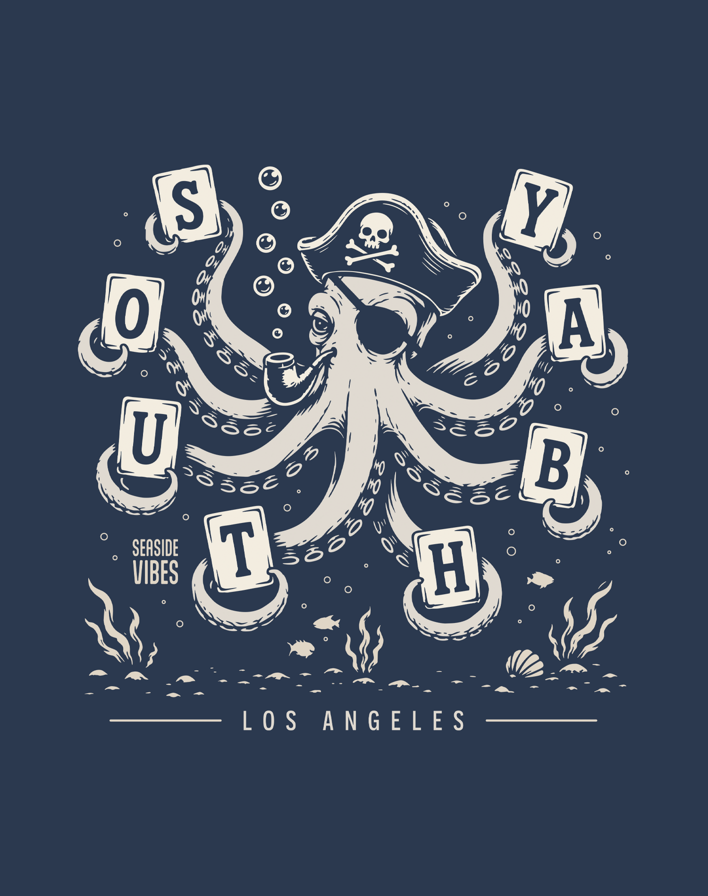 South Bay Wheel of Misfortune Tee - Cotton Blend | Midnight Navy