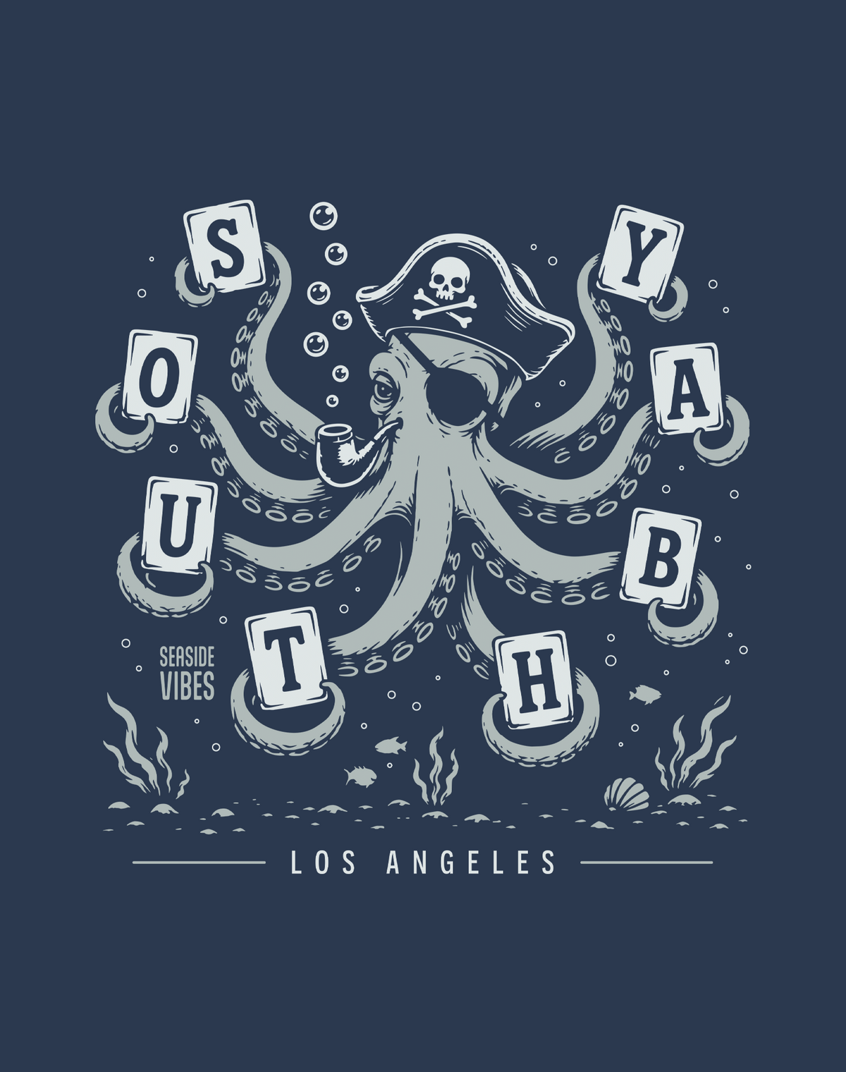 South Bay Wheel of Misfortune Tee - Cotton Blend | Midnight Navy