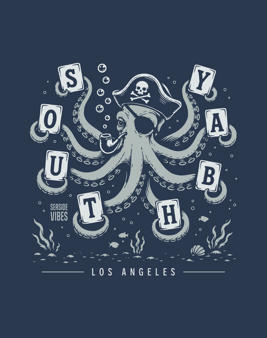 South Bay Wheel of Misfortune Tee - Cotton Blend | Midnight Navy