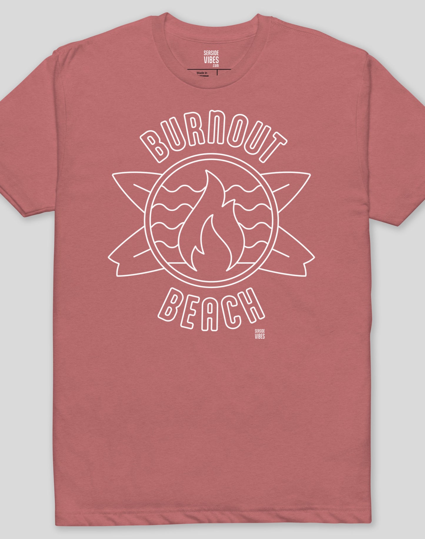 Burnout Beach Tee - Cotton Blend | Heather Mauve