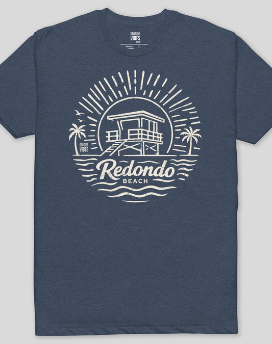 Redondo Beach Sunrise Session Tee - Cotton Blend | Midnight Navy