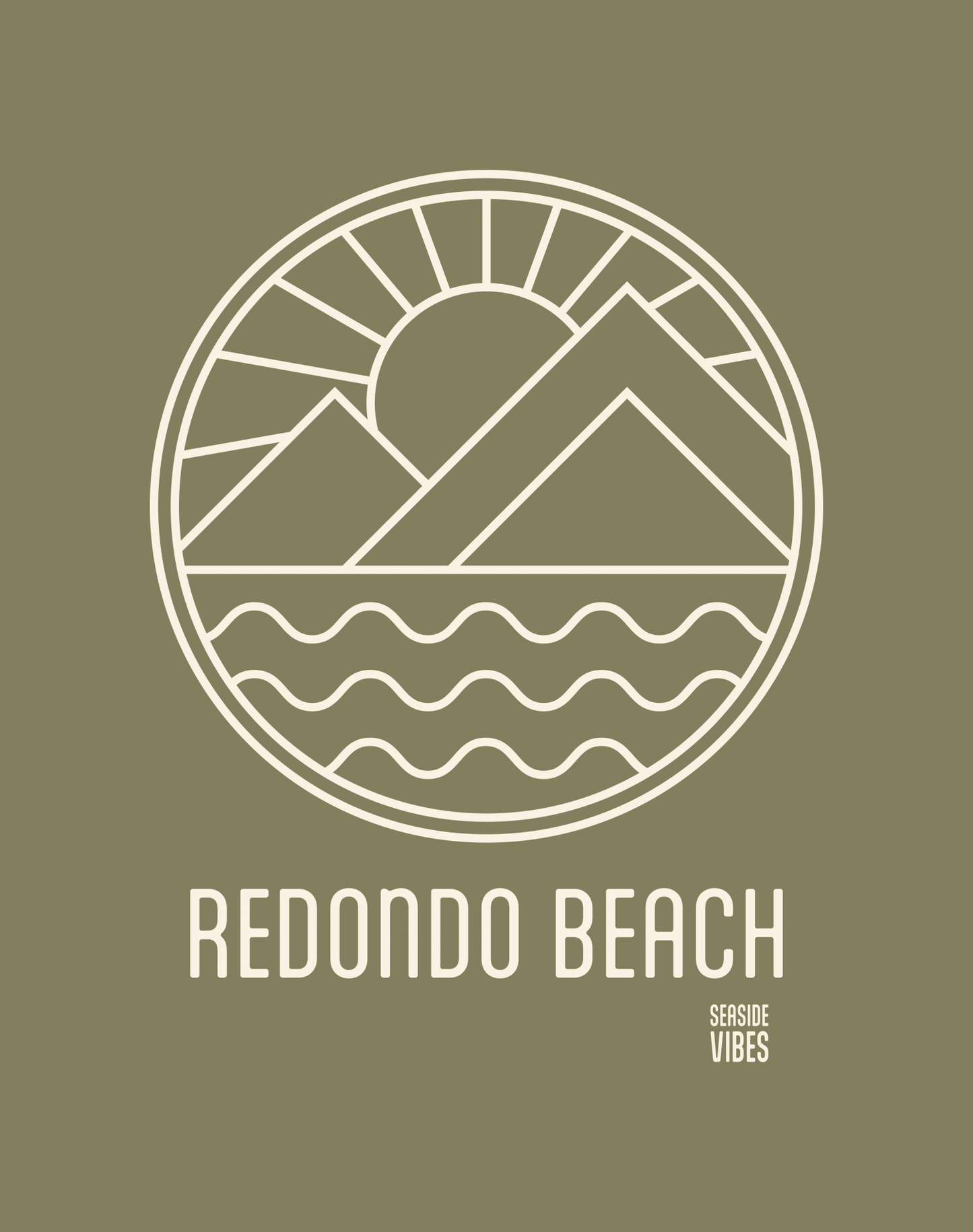 Redondo Beach Daybreak Tee - Cotton Blend | Military Green