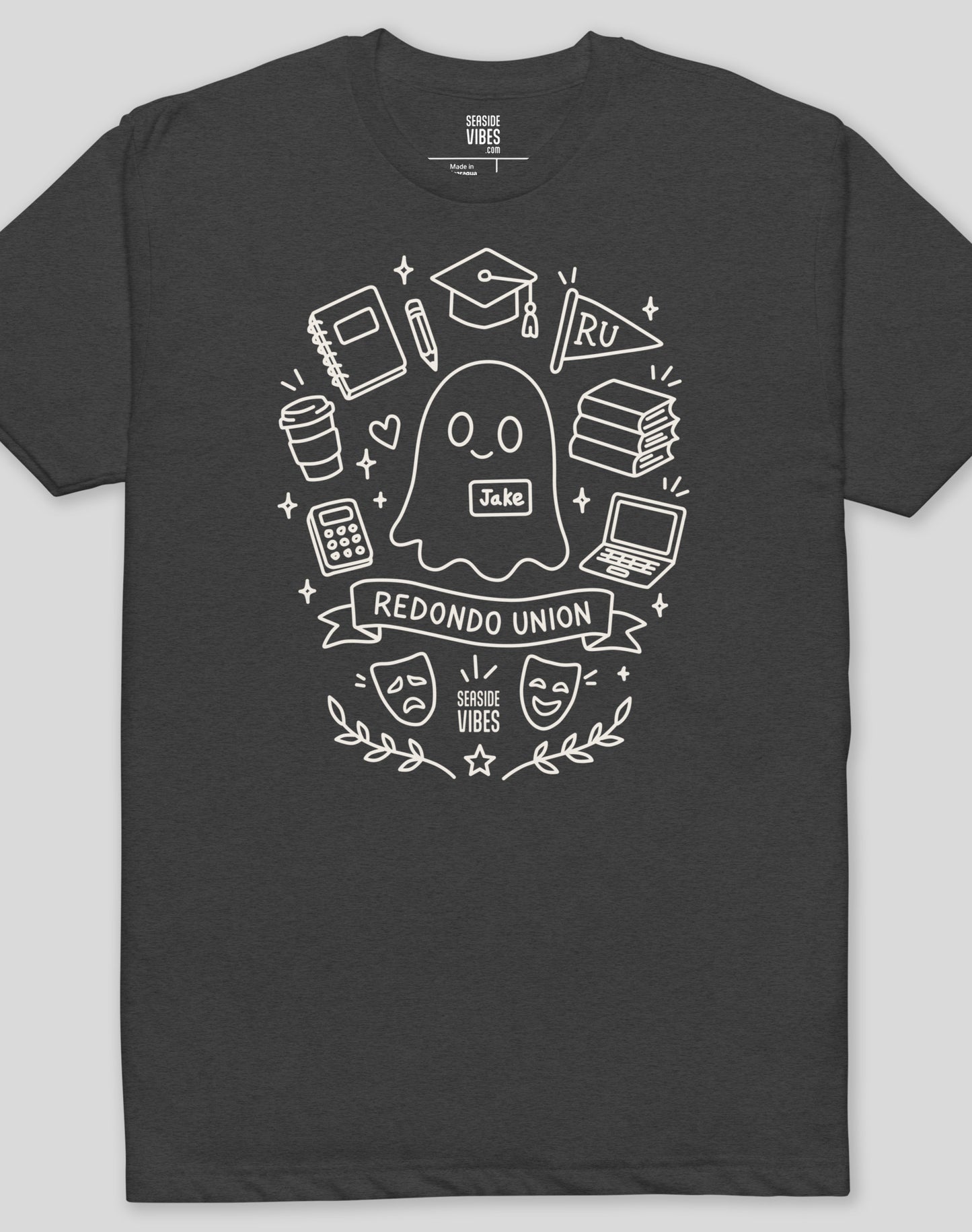 Jake the Ghost from Redondo Beach Tee - Cotton Blend | Charcoal