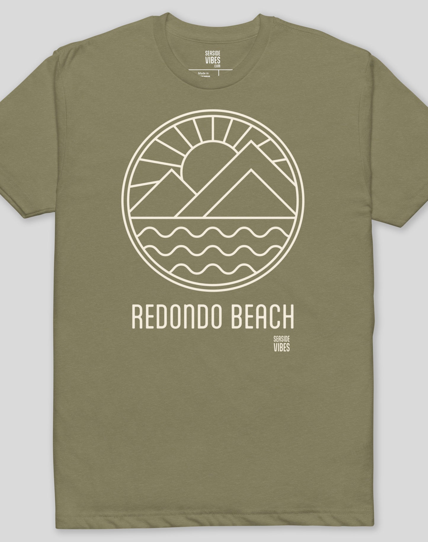 Redondo Beach Daybreak Tee - Cotton Blend | Military Green