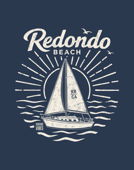 King Harbor Sailboat Tee - Cotton Blend | Midnight Navy